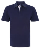 Men's classic fit contrast polo