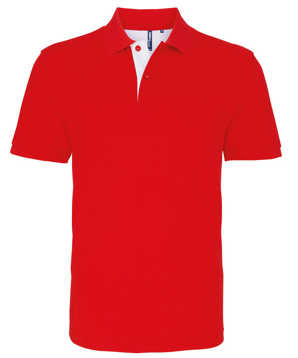 Men's classic fit contrast polo