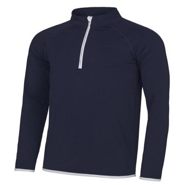 Socotec 1/2 Zip Sweatshirt in Navy with Left Chest Embroidered Logo
