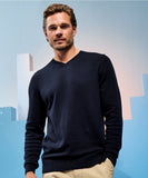 Men's cotton blend v-neck sweater