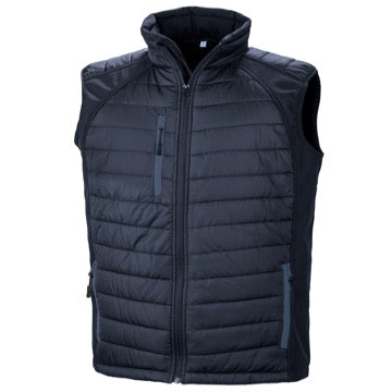 Chesterfield Referees Association R238X Navy Compass Padded Soft Shell Gilet with Logo