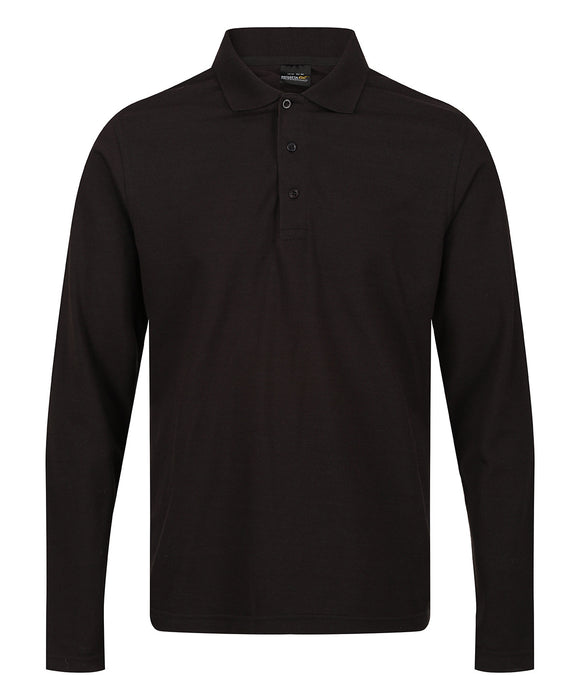 Creative Development Long Sleeve Black Poloshirt with Logo Left Chest, Sleeve and Logo on Back