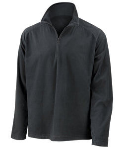 R112X Black 1/4 Zip Micro Fleece Embroidered Logo on Front left Chest